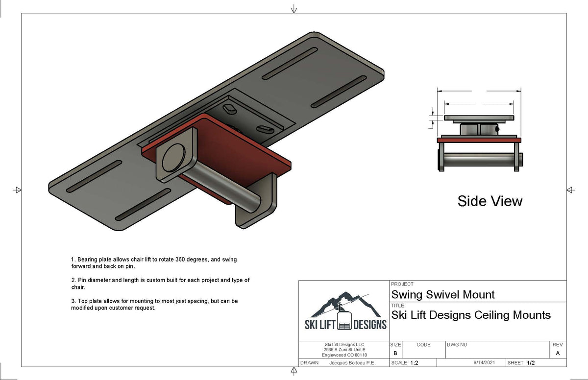 Swing Swivel Mount – Ski Lift Designs