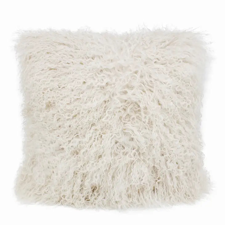 Mongolian lamb fur discount pillow