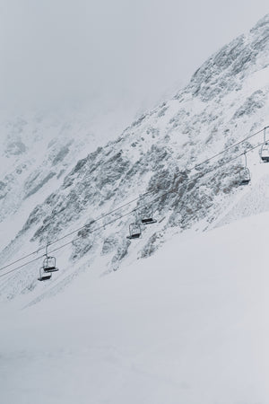 Chairlift in the snow